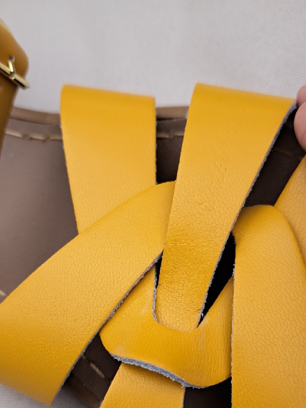 SALT WATER MUSTARD YELLOW Sandals SIZE US W10 - Picture 5 of 17